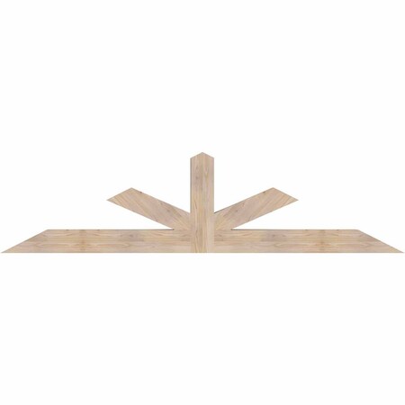 Ekena Millwork Saratoga Smooth Timber Gable Bracket, Douglas Fir, 96"W x 24"H x 5 1/2"D x 5 1/2"F, 6/12 Pitch GBW096X24X0606SAR00SDF
